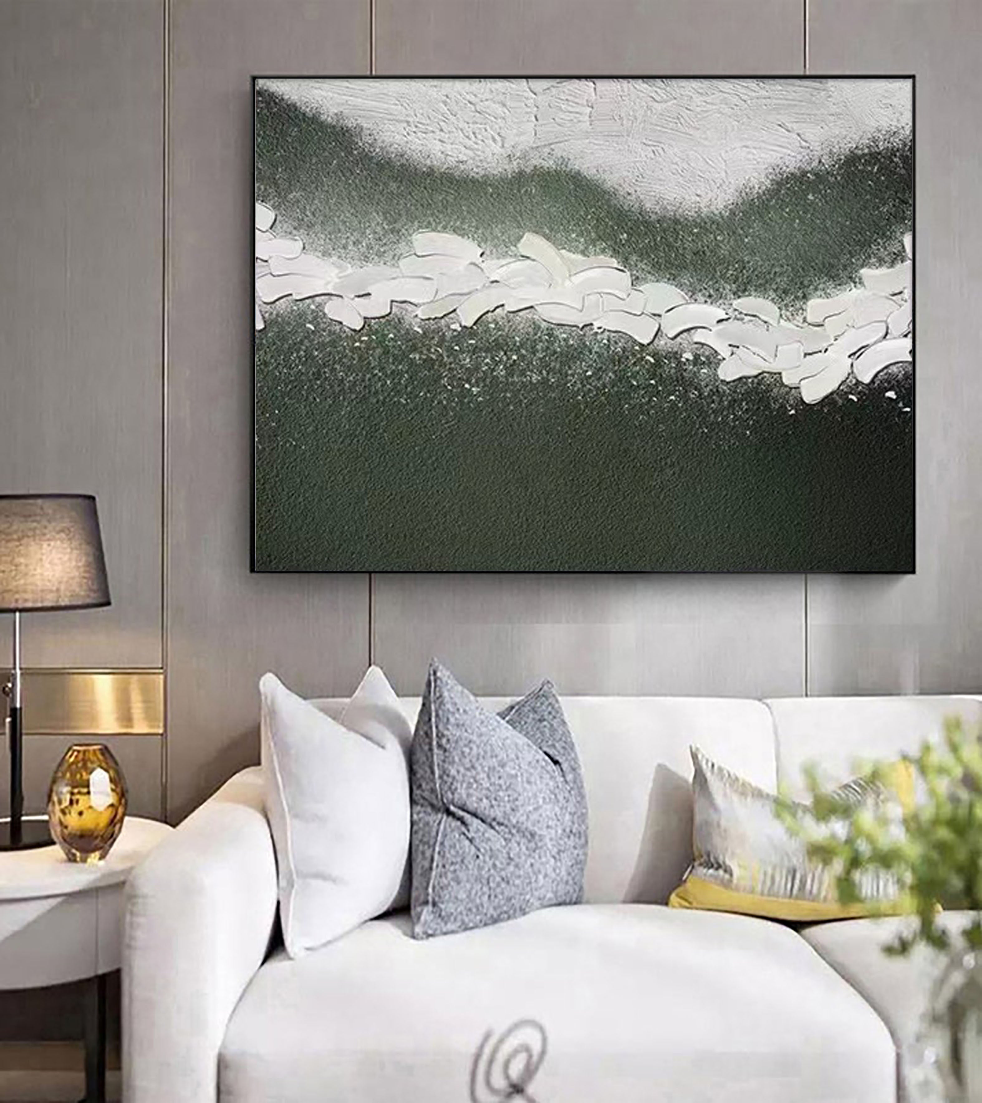 Path of Serenity: Textured Abstract Landscape Canvas