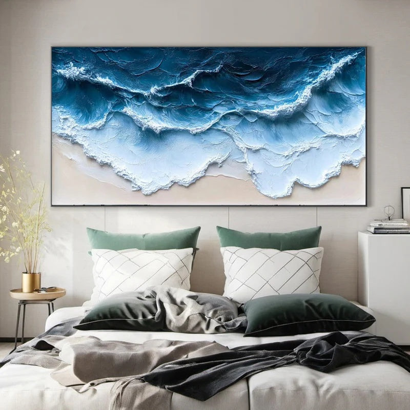 Large Textured Abstract Wall Art for Modern Interiors – Edge of the Tide#AB14110