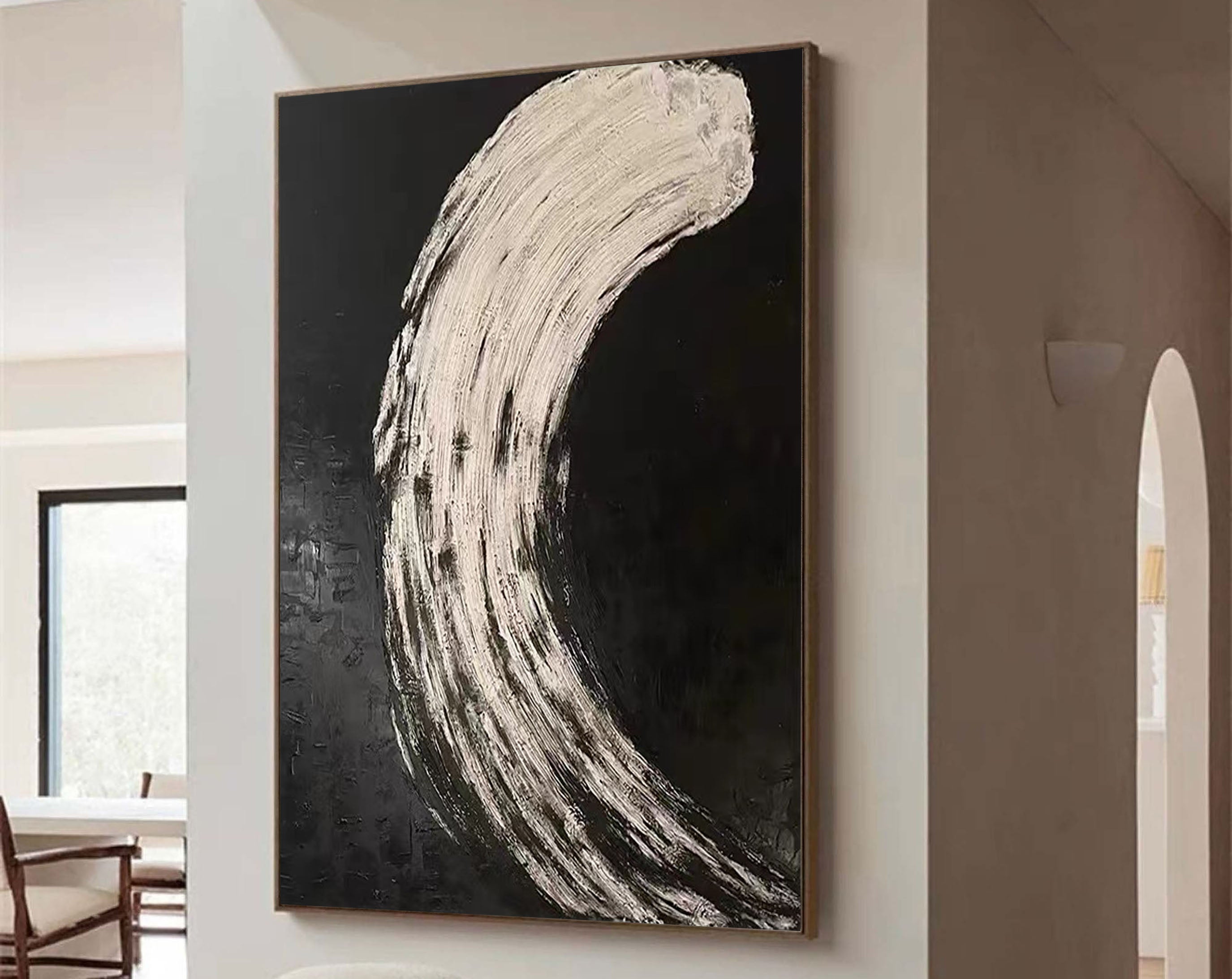 Eclipse Flow: Abstract Textured Canvas Art