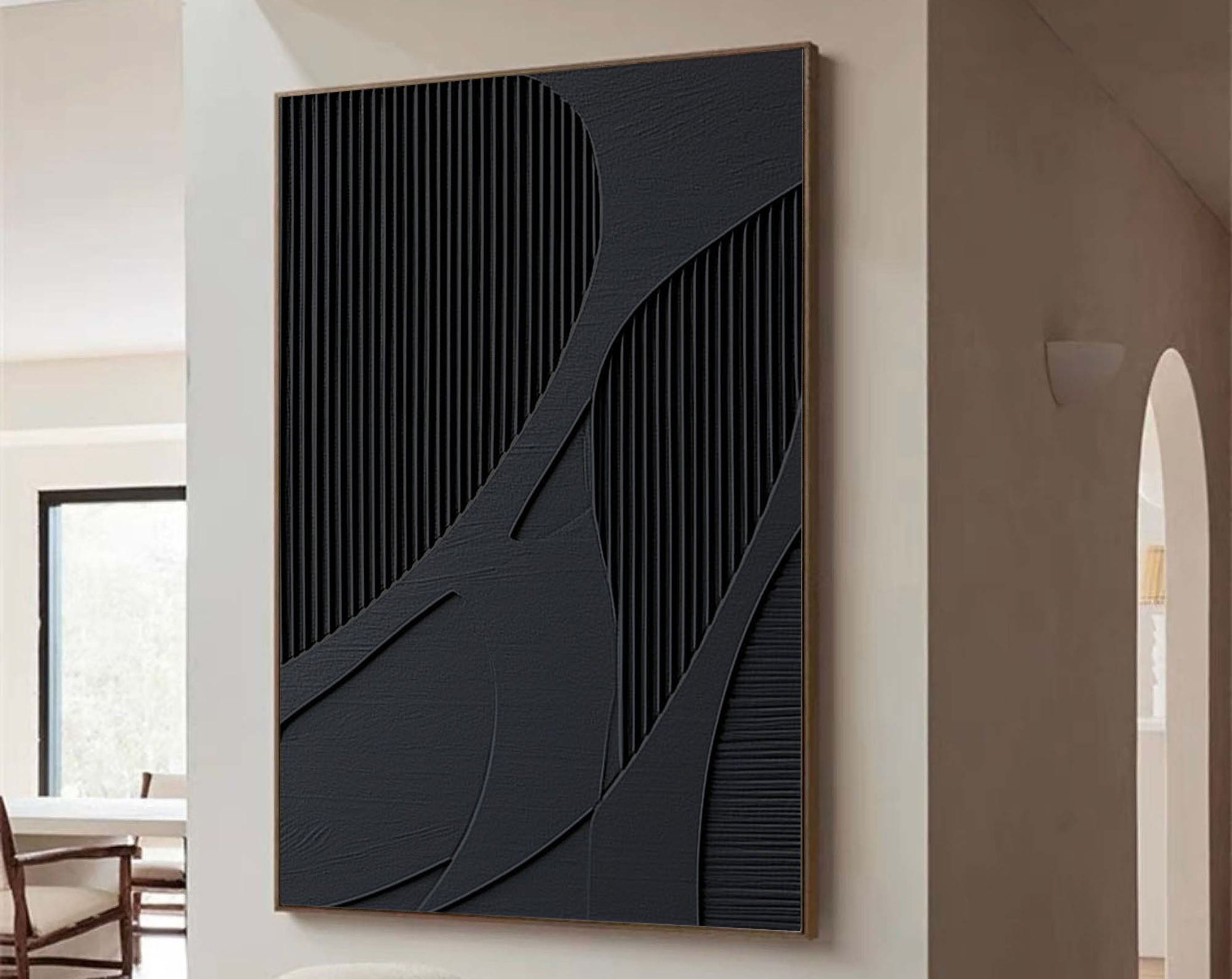 Silent Harmony: Geometric Textured Abstract Art