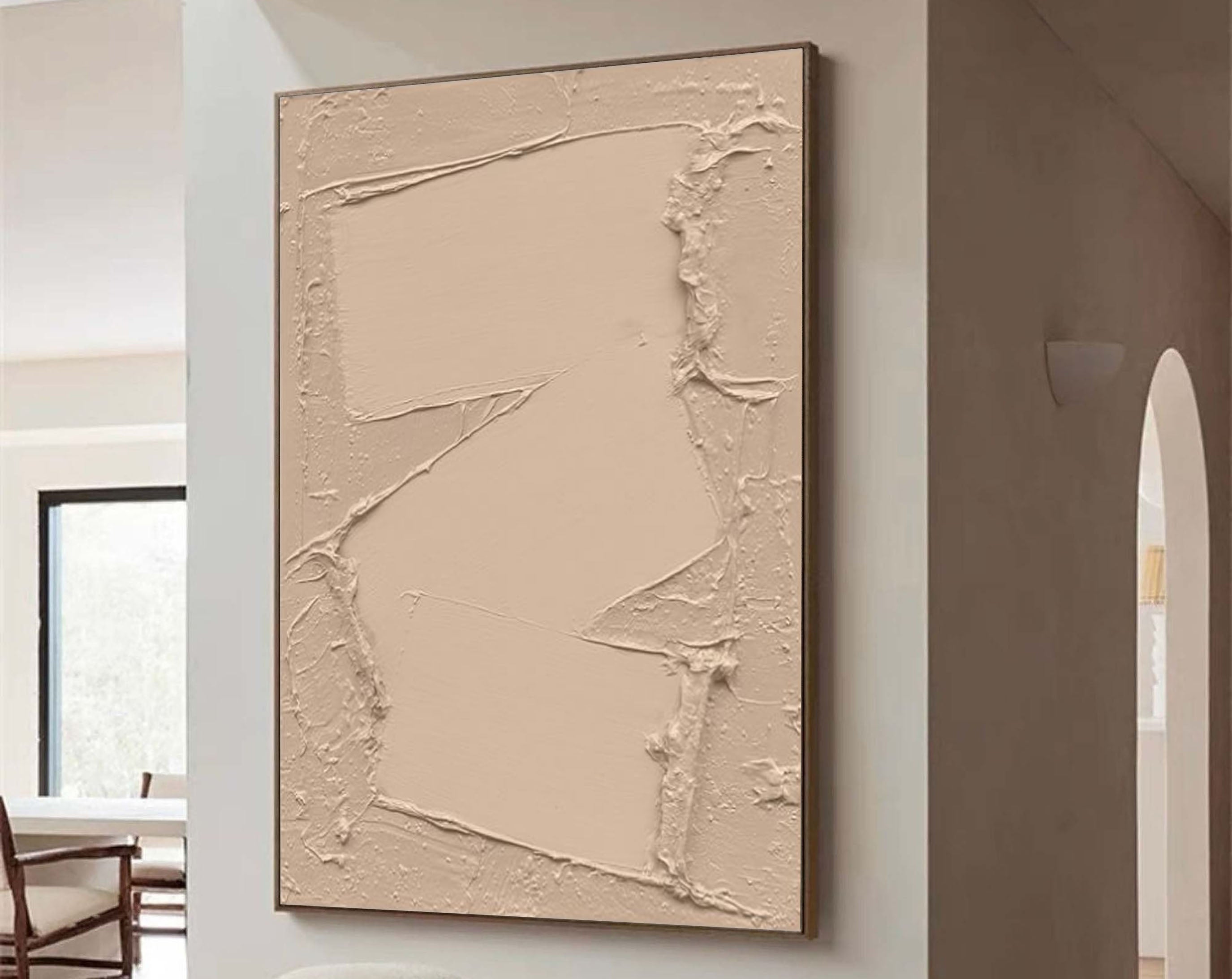 Nude Texture-Minimalist Texture Wall Art in Geometric Design