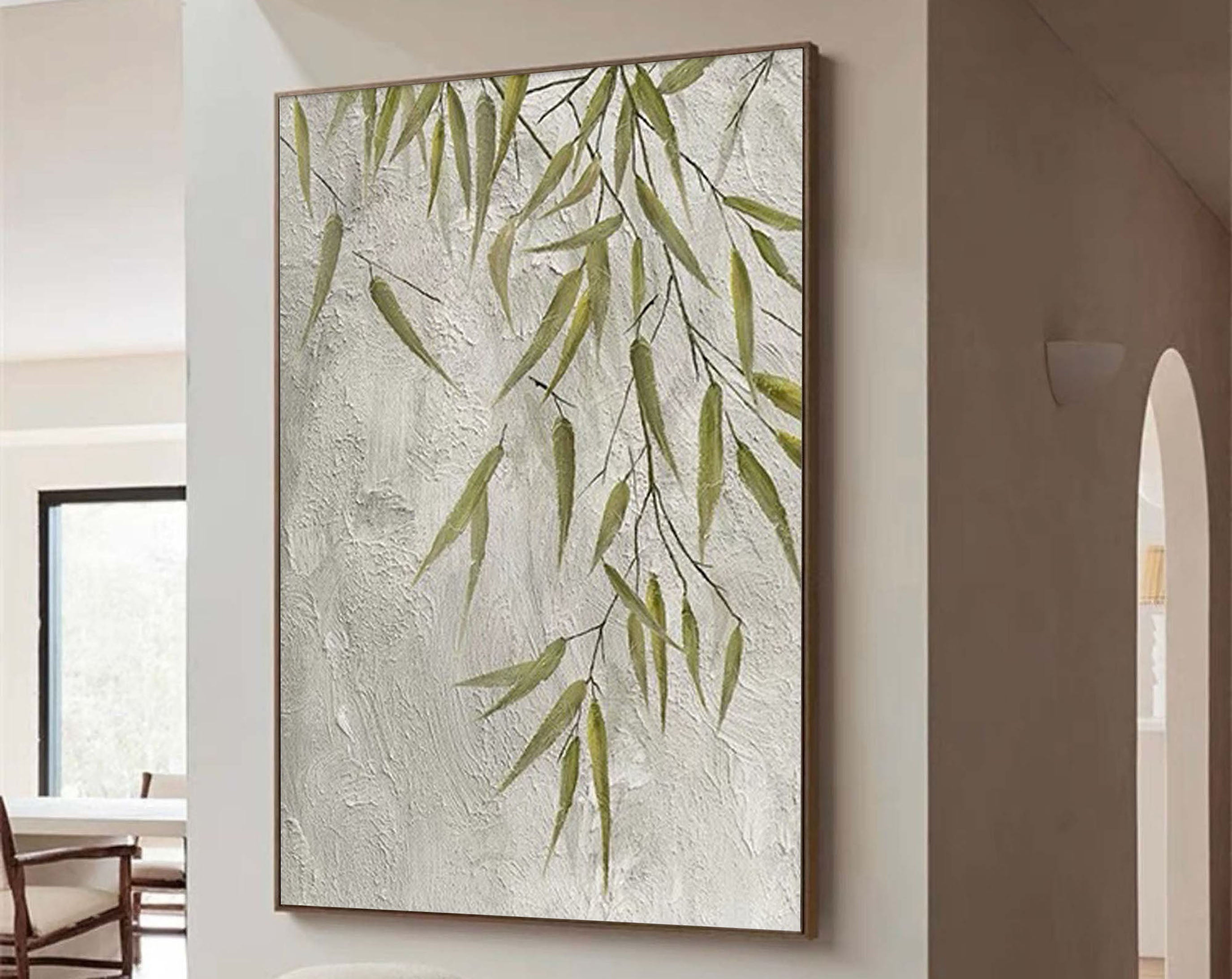 Willow Grace: Textured Botanical Wall Art