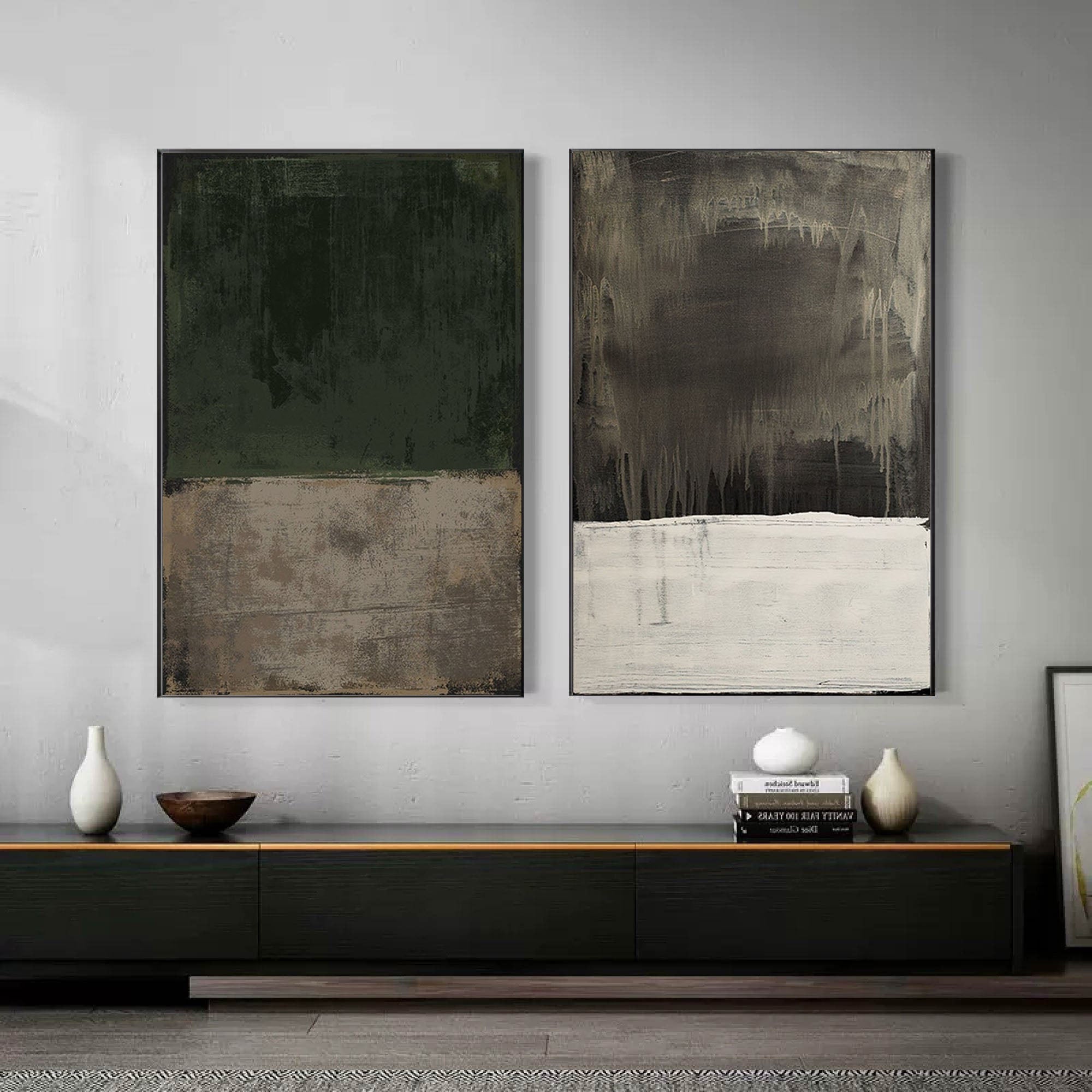 Emerald Mist Dual Canvas SET OF 2