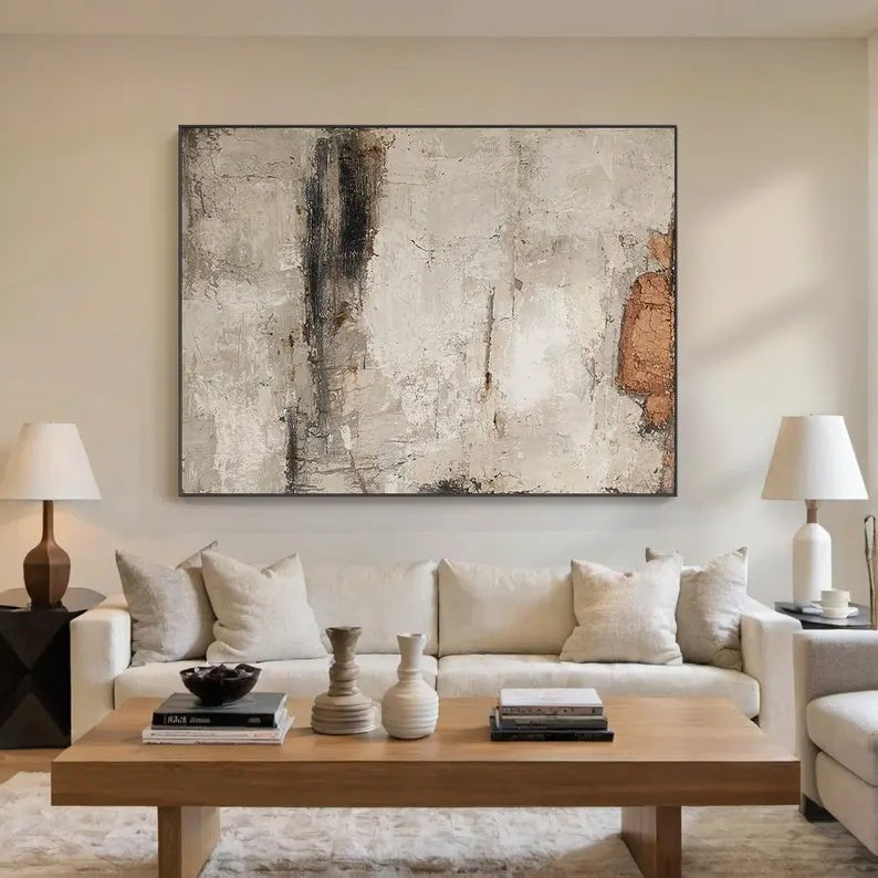 Traces of Time – Wabi-Sabi Textured Neutral Abstract Wall Art