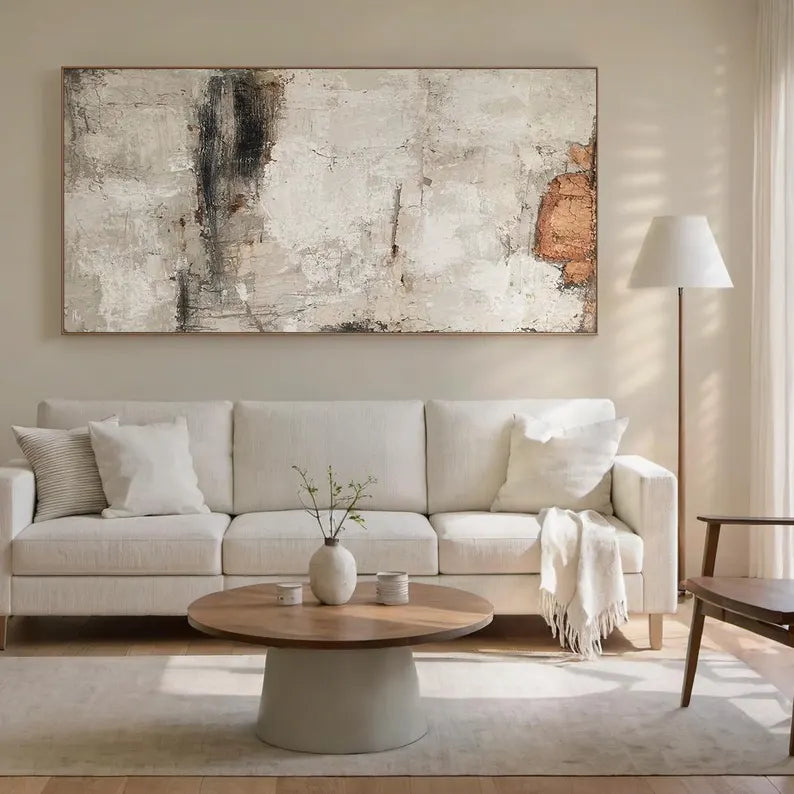 Traces of Time – Wabi-Sabi Textured Neutral Abstract Wall Art