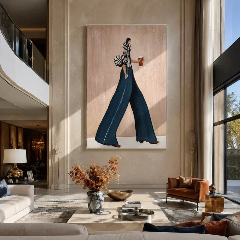 Beer Lover Fashion Wall Art – Zebra Blouse & Wide Leg Pants#yy825046