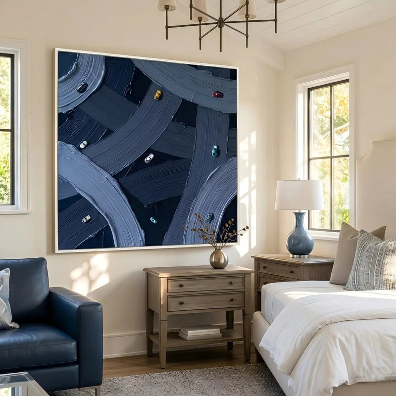 Highway Interchange Wall Art – Aerial Urban Traffic Painting#yy825048
