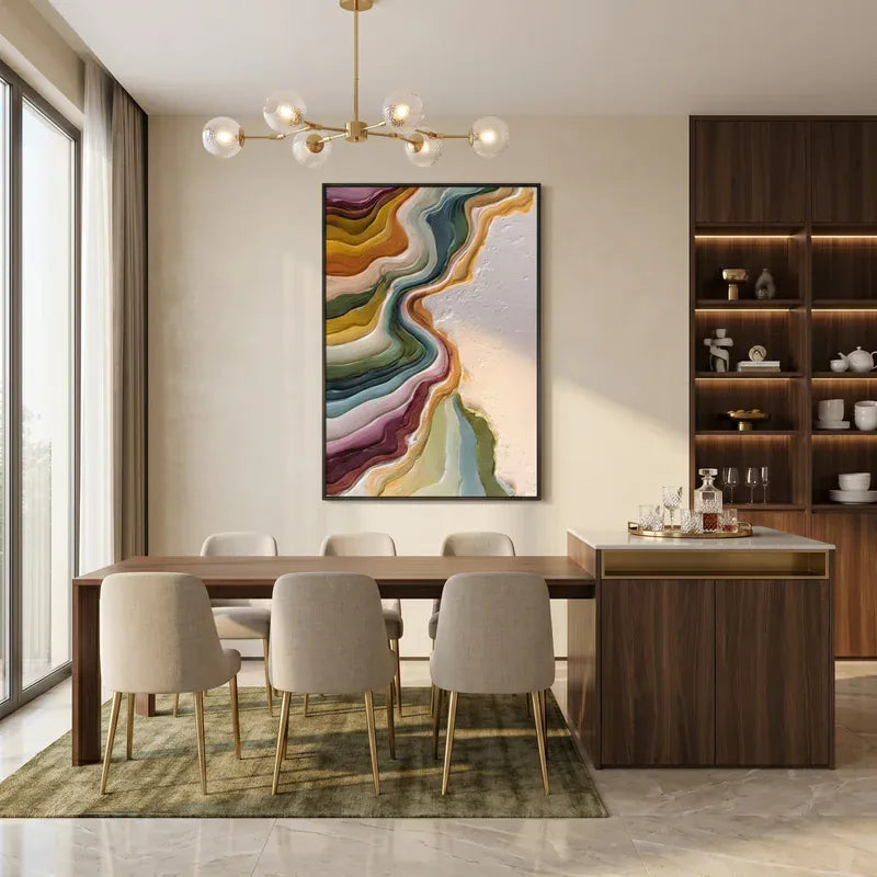 Earth Tone Topographic Wall Art – Organic Abstract Painting#yy825171