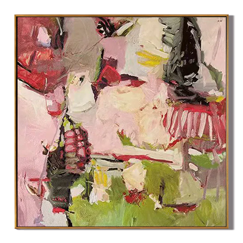 Blush & Olive Abstract Wall Art – Modern Gestural Artwork#yy825173