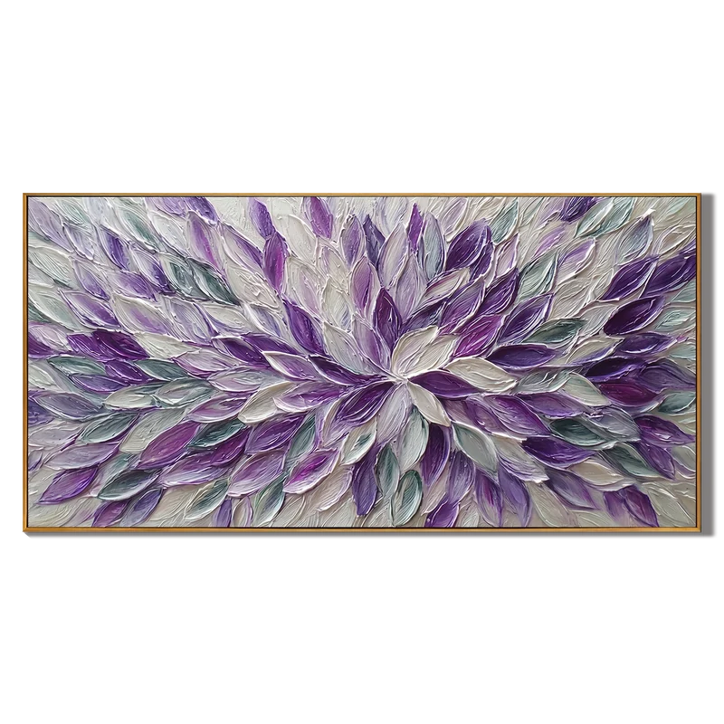 Lavender Petals Abstract Wall Art – Modern Botanical Decor#825194