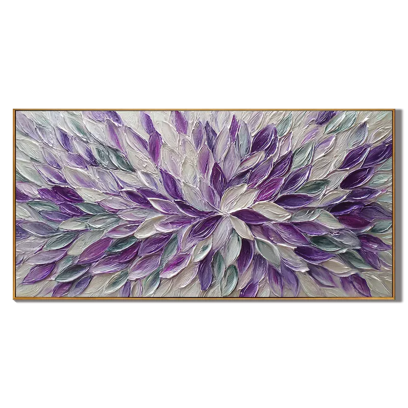 Lavender Petals Abstract Wall Art – Modern Botanical Decor#825194