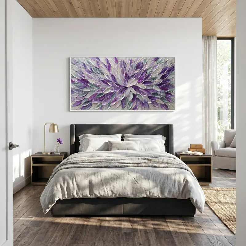 Lavender Petals Abstract Wall Art – Modern Botanical Decor#825194