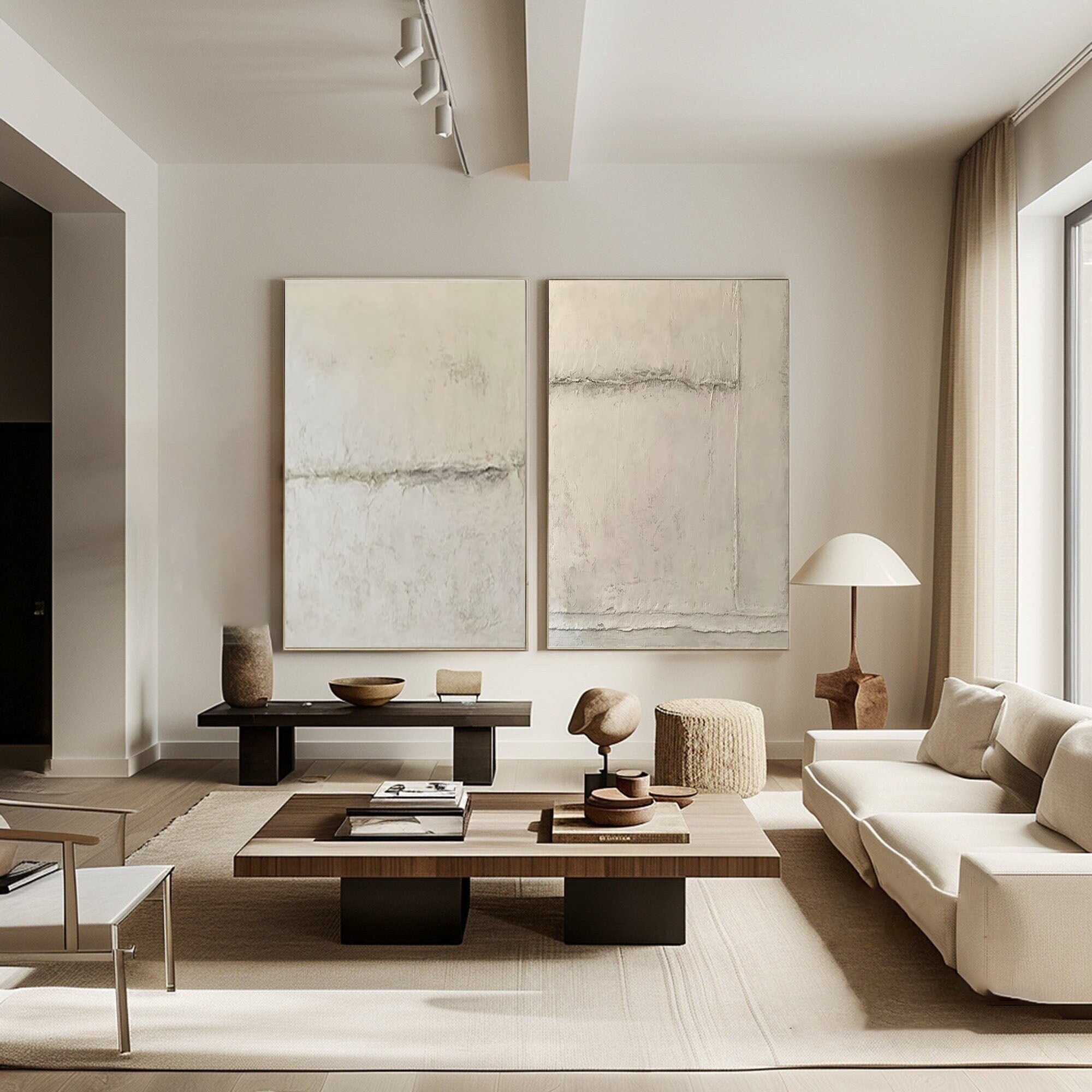 Timeless Balance-Neutral Textured Canvas Duo SET OF 2