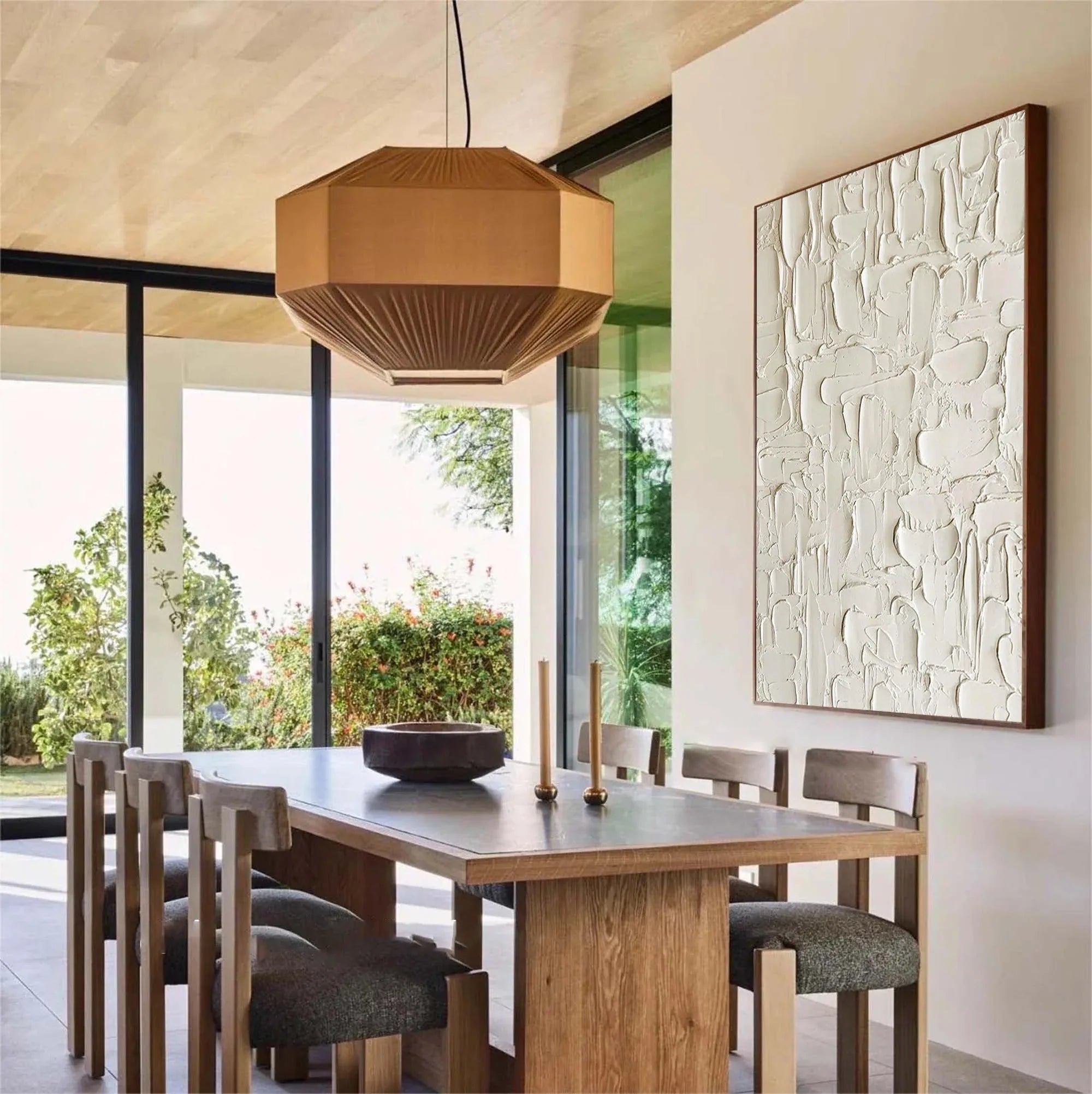 Tactile Rhythm-Texture abstract wall art with sculptural patterns - artextured