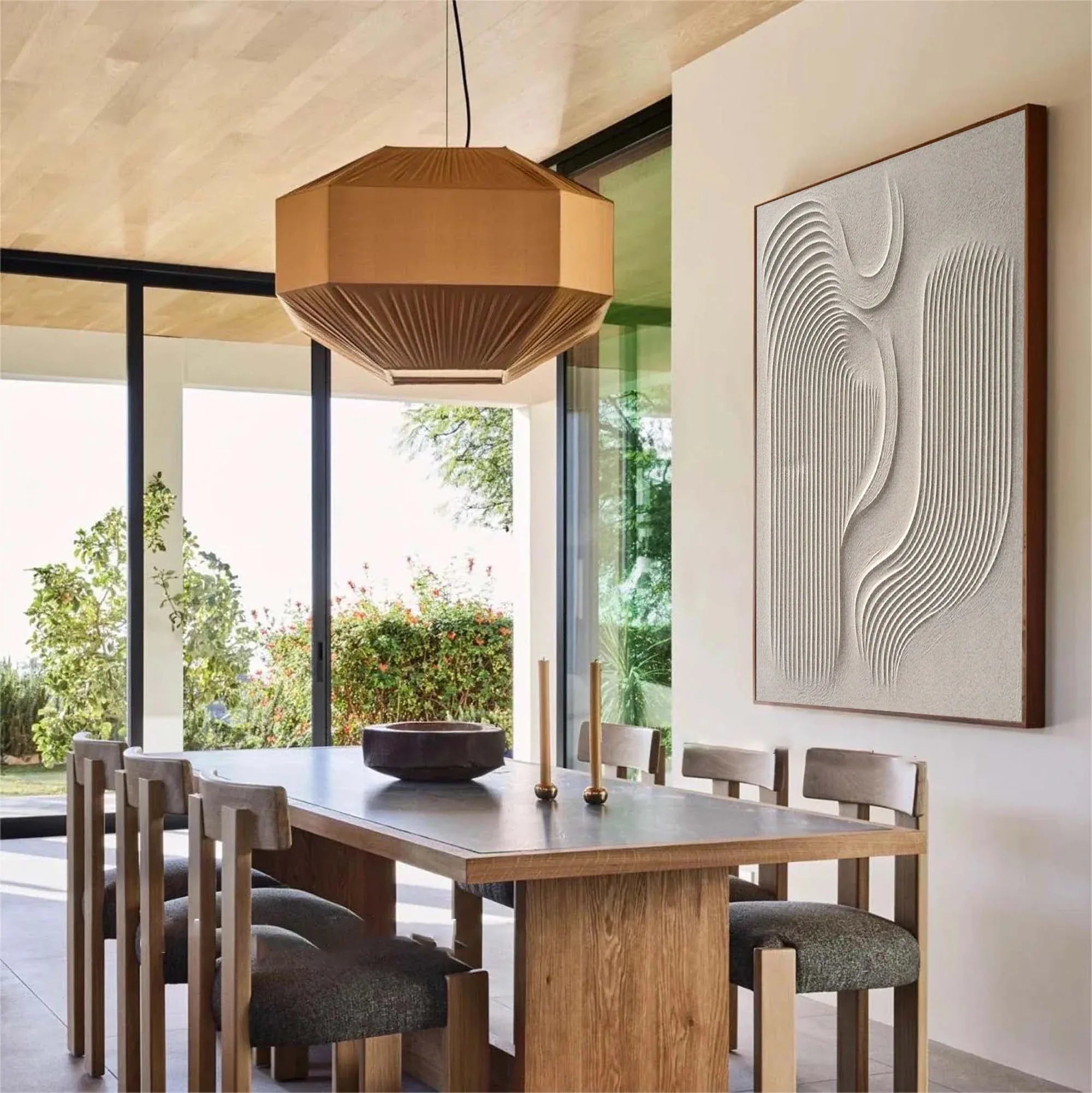 Flowing Harmony-Modern Minimalist Flowing Curved Geometric Abstract Wall Art - artextured