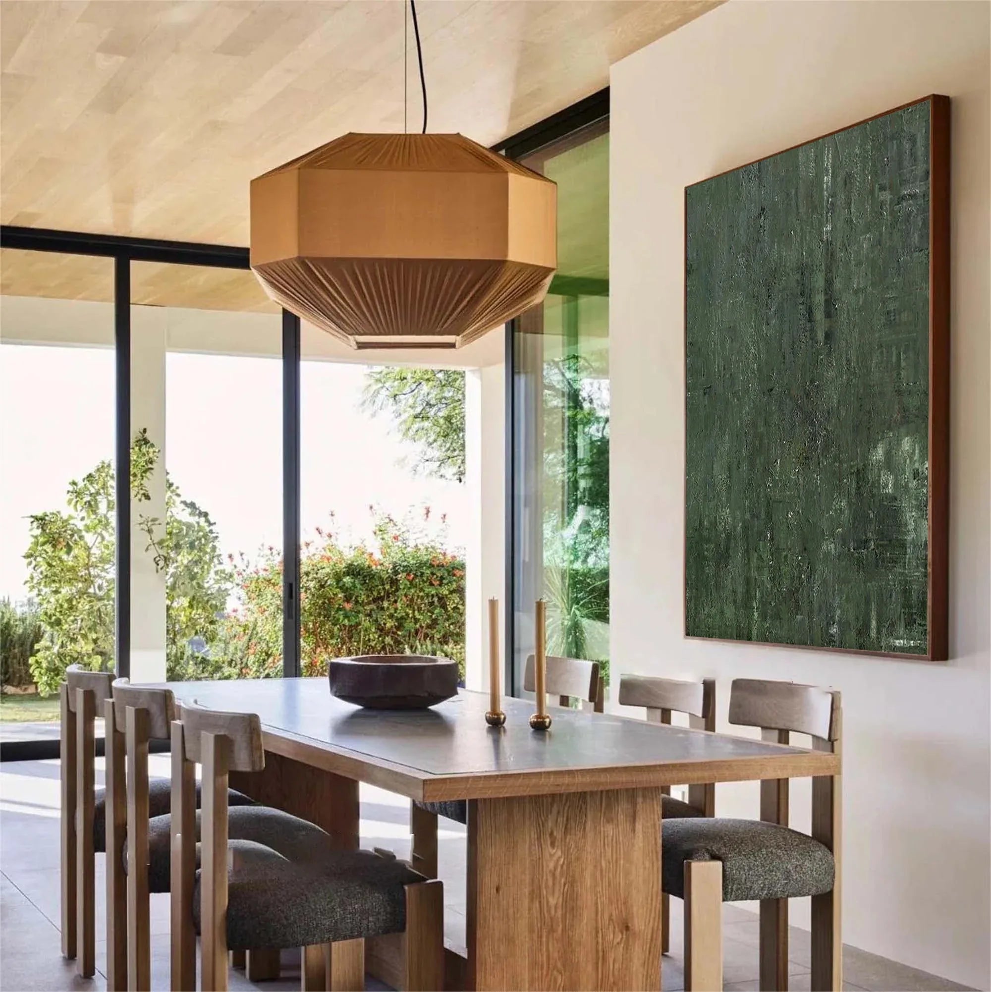 Forest Depths - Abstract Deep Green Texture Oil Painting Wall Art - artextured