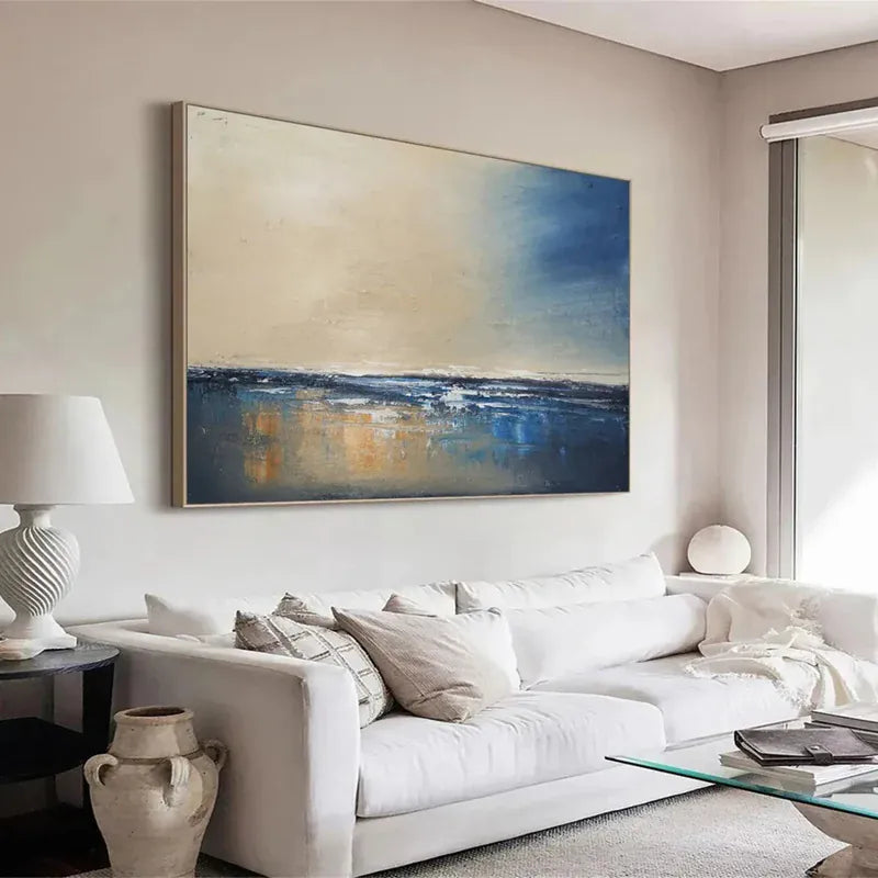 Ocean Waves – Textured Seascape Wall Art | Coastal Canvas Painting#AB0519048