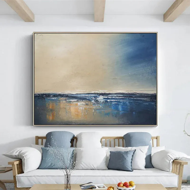 Ocean Waves – Textured Seascape Wall Art | Coastal Canvas Painting#AB0519048