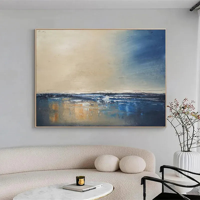 Ocean Waves – Textured Seascape Wall Art | Coastal Canvas Painting#AB0519048