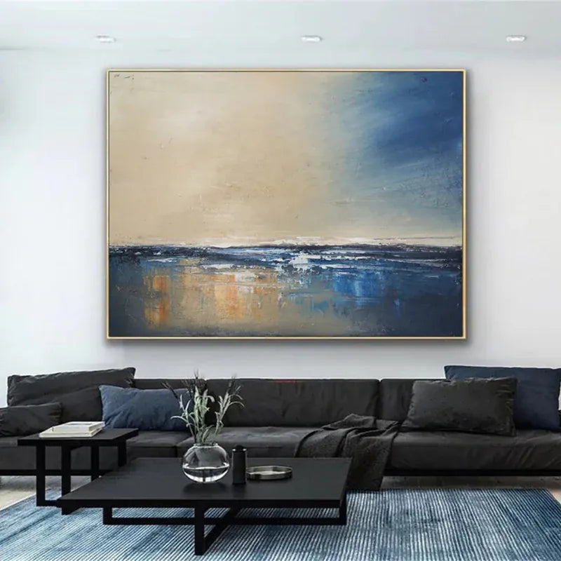 Ocean Waves – Textured Seascape Wall Art | Coastal Canvas Painting#AB0519048