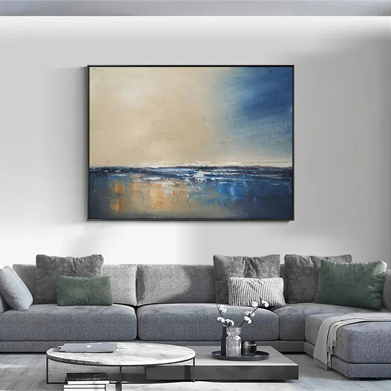 Ocean Waves – Textured Seascape Wall Art | Coastal Canvas Painting#AB0519048