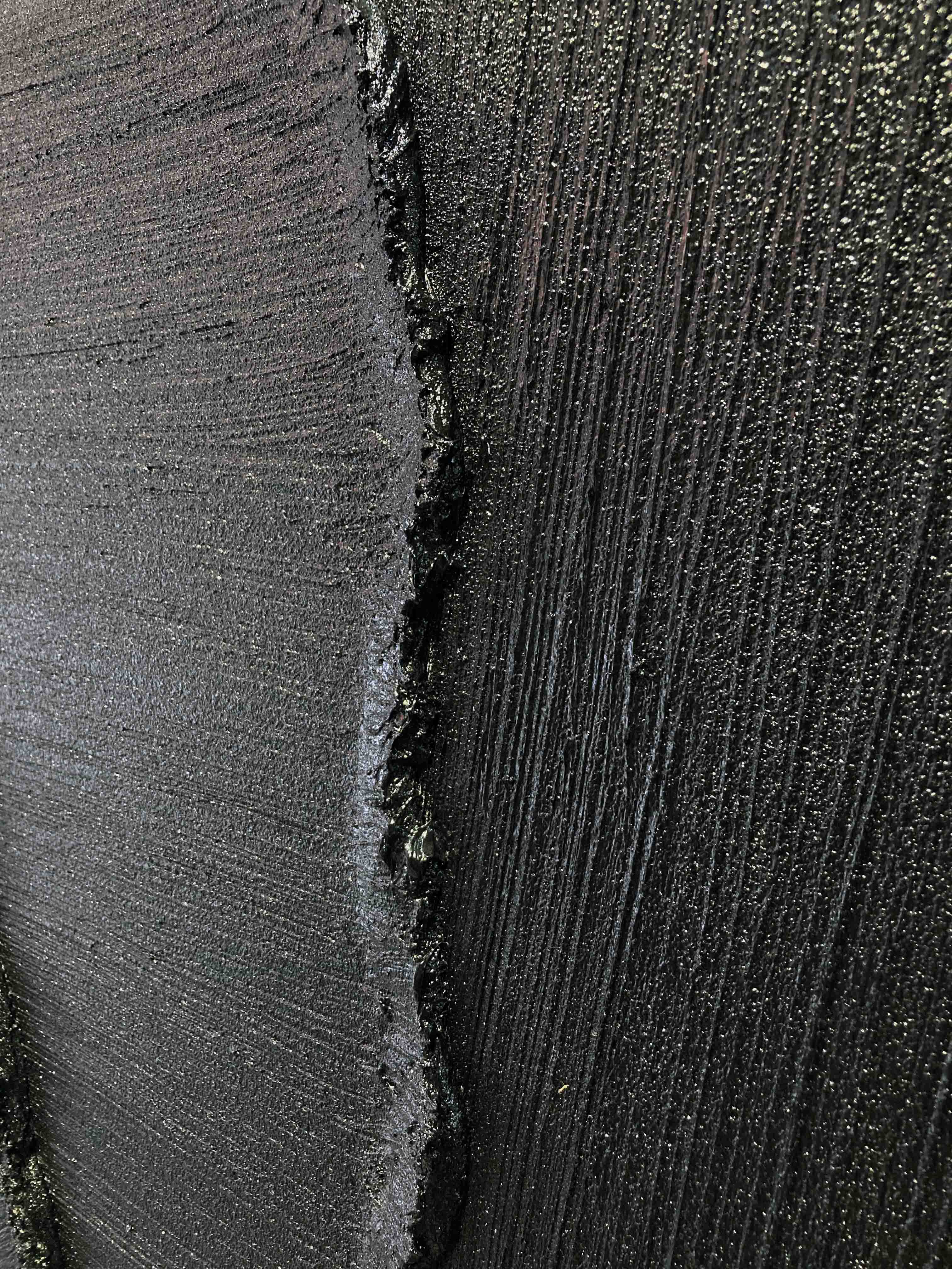 Dark Rift-Minimalist Black and Gray Textured Lines and Abstract Wall Art in Modern Interior Design