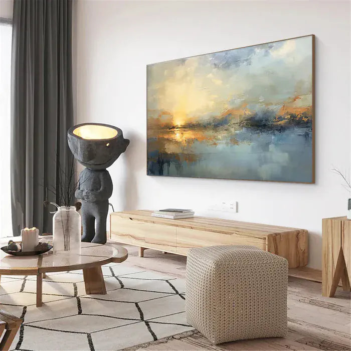 Abstract Landscape Wall Art – Modern Minimalist Canvas Painting#AB051803