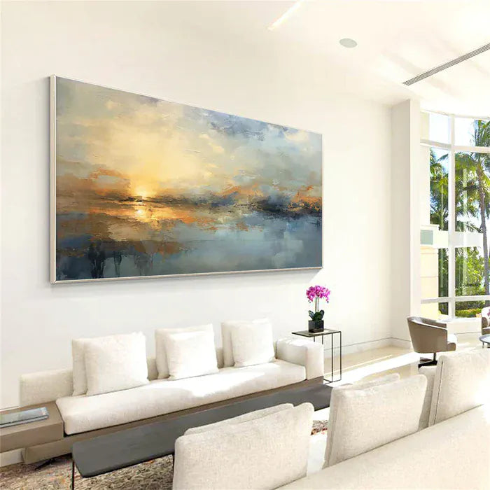 Abstract Landscape Wall Art – Modern Minimalist Canvas Painting#AB051803