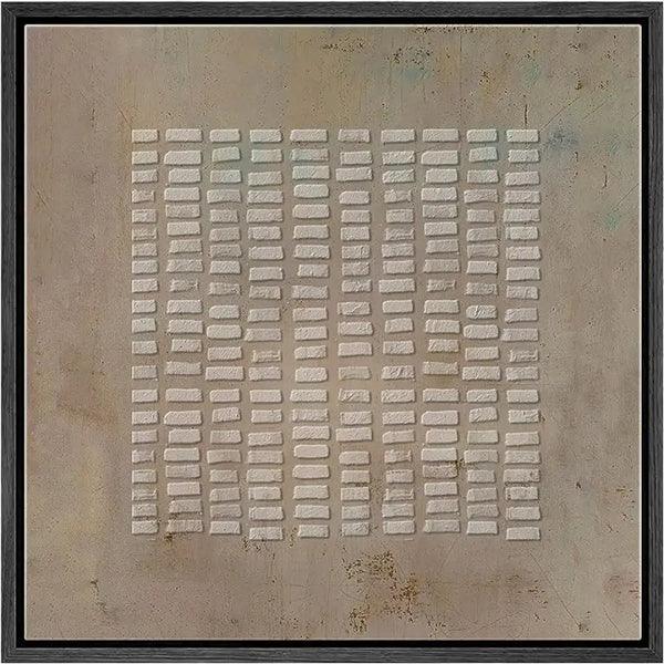 Rhythmic Tranquility -Wabi Sabi Geometric Relief Texture Wall Art - artextured