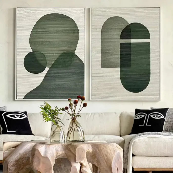 Emerald Abstract Duo Set of 2