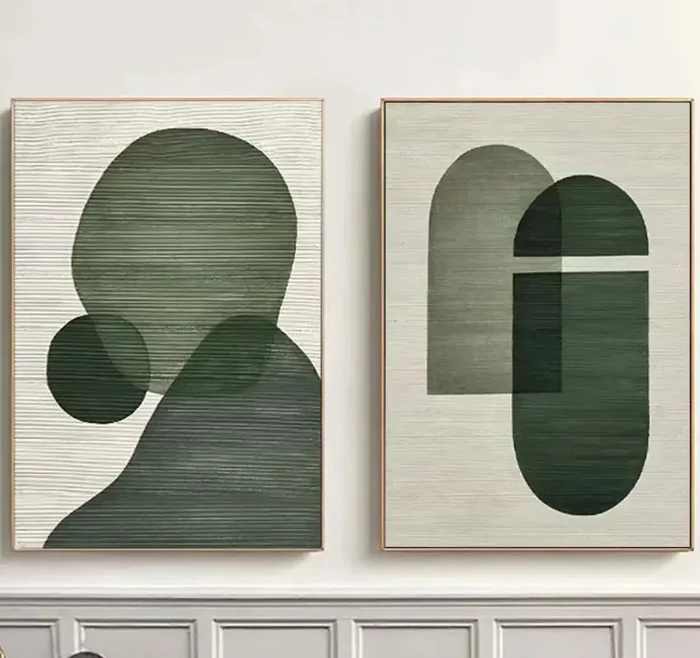 Emerald Abstract Duo Set of 2
