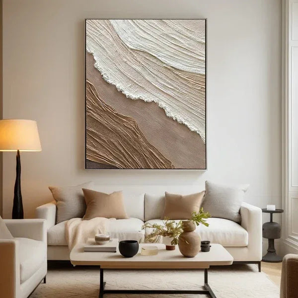 Textured Earth Wave-Earthy Textured Abstract Wall Art - artextured