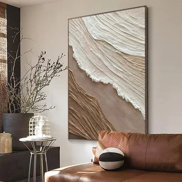Textured Earth Wave-Earthy Textured Abstract Wall Art - artextured