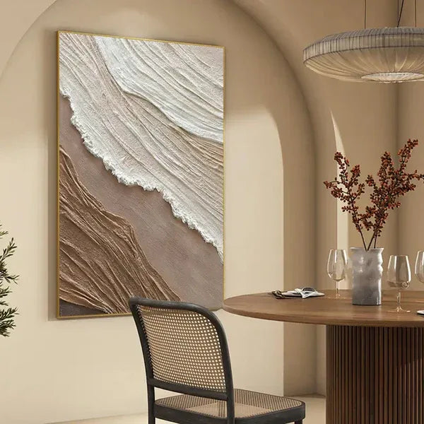 Textured Earth Wave-Earthy Textured Abstract Wall Art - artextured