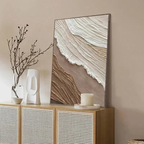Textured Earth Wave-Earthy Textured Abstract Wall Art - artextured