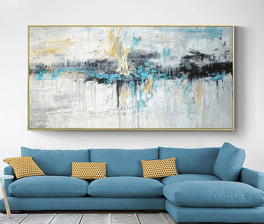 Island Storm-Distant Horizon Abstract Texture Wall Art - artextured