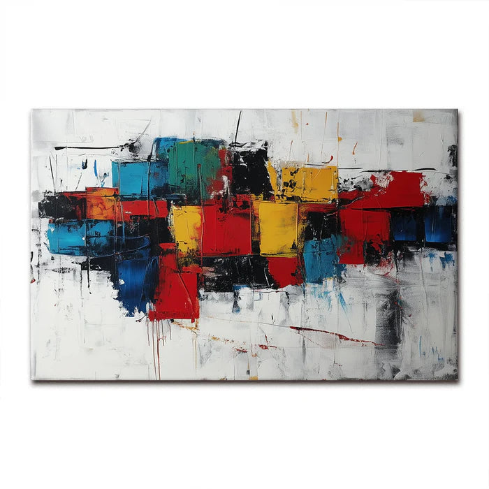 Artful Chaos-Color Explosion Abstract Wall Art