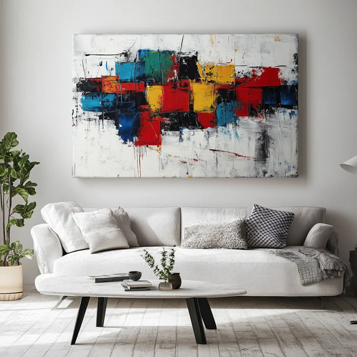 Artful Chaos-Color Explosion Abstract Wall Art