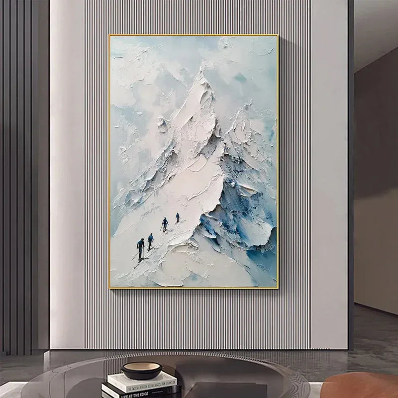 Ascent – Textured Mountain Climbing Oil Painting Wall Art - artextured