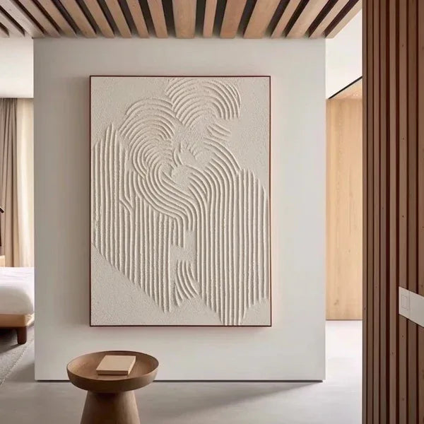 Flowing -Modern Minimalist Hand-Painted Sand Textured Wall Art - artextured