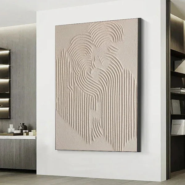 Flowing -Modern Minimalist Hand-Painted Sand Textured Wall Art - artextured