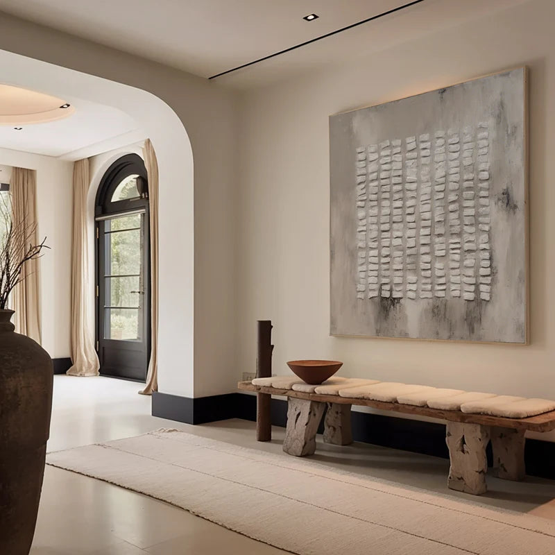 Abstract Grid Texture-Modern Textured Grid Wall Art