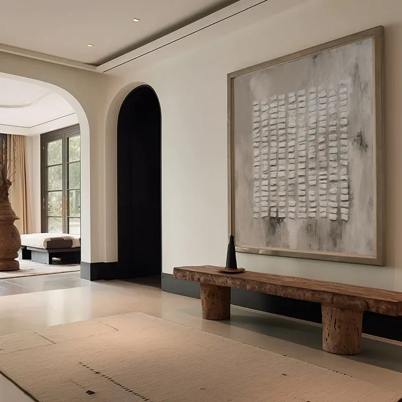 Abstract Grid Texture-Modern Textured Grid Wall Art - artextured