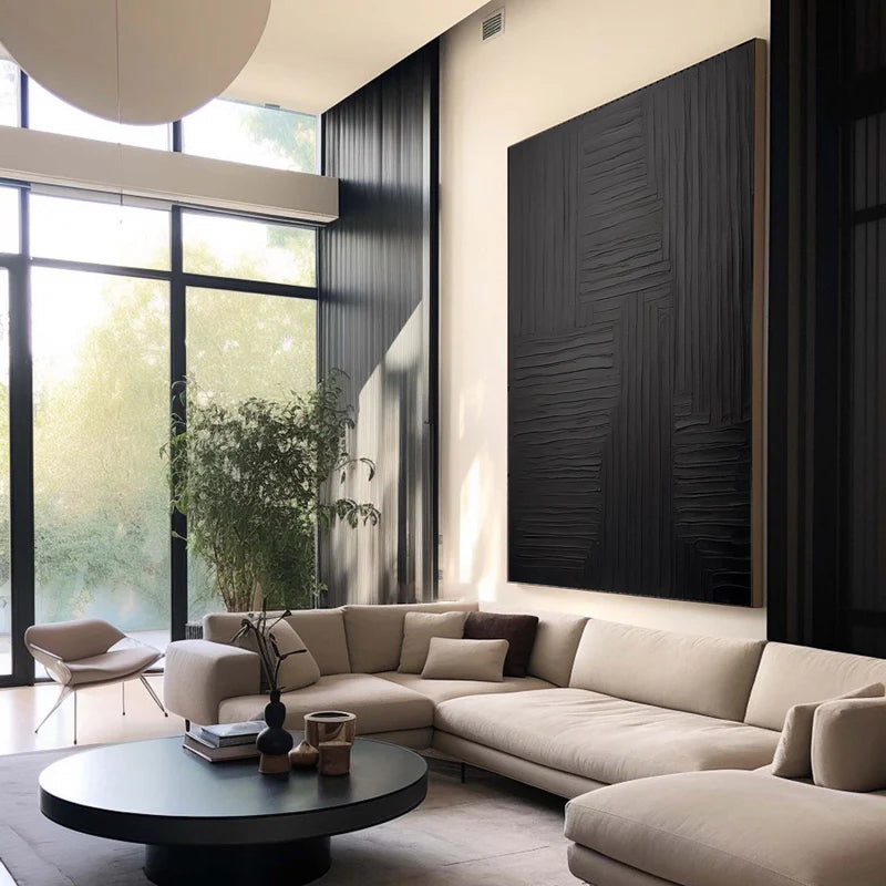 Linear Elegance - Textured Abstract Wall Art