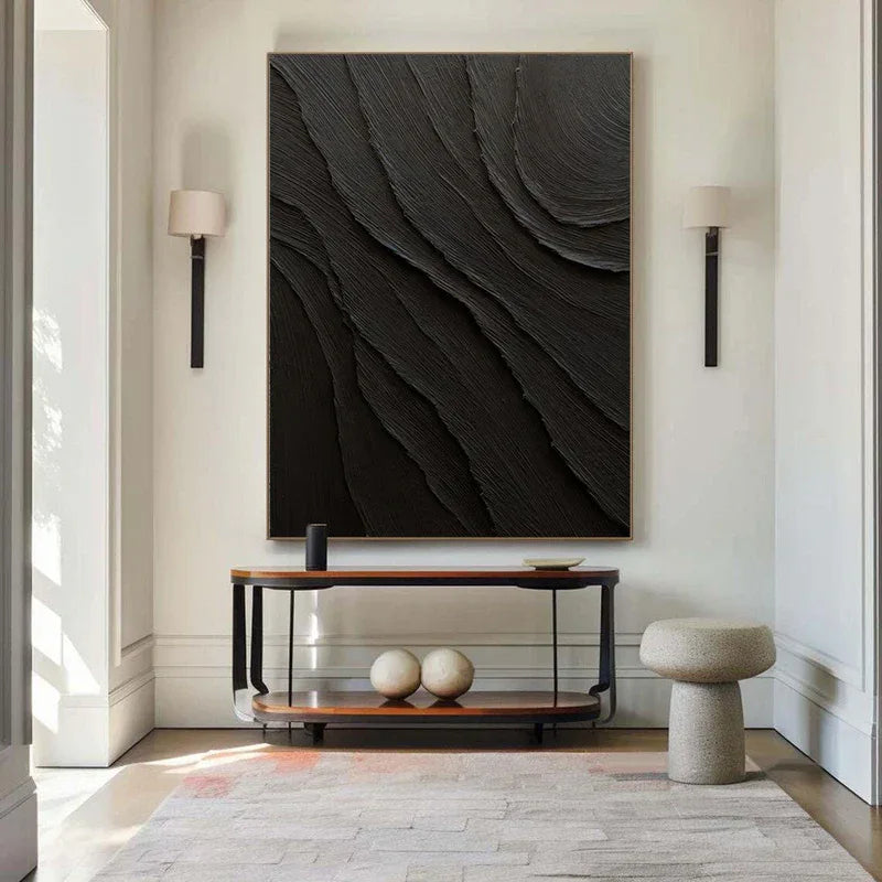 Ripple Harmony - Modern Home Decoration Minimalist Crack Texture Wall Art - artextured