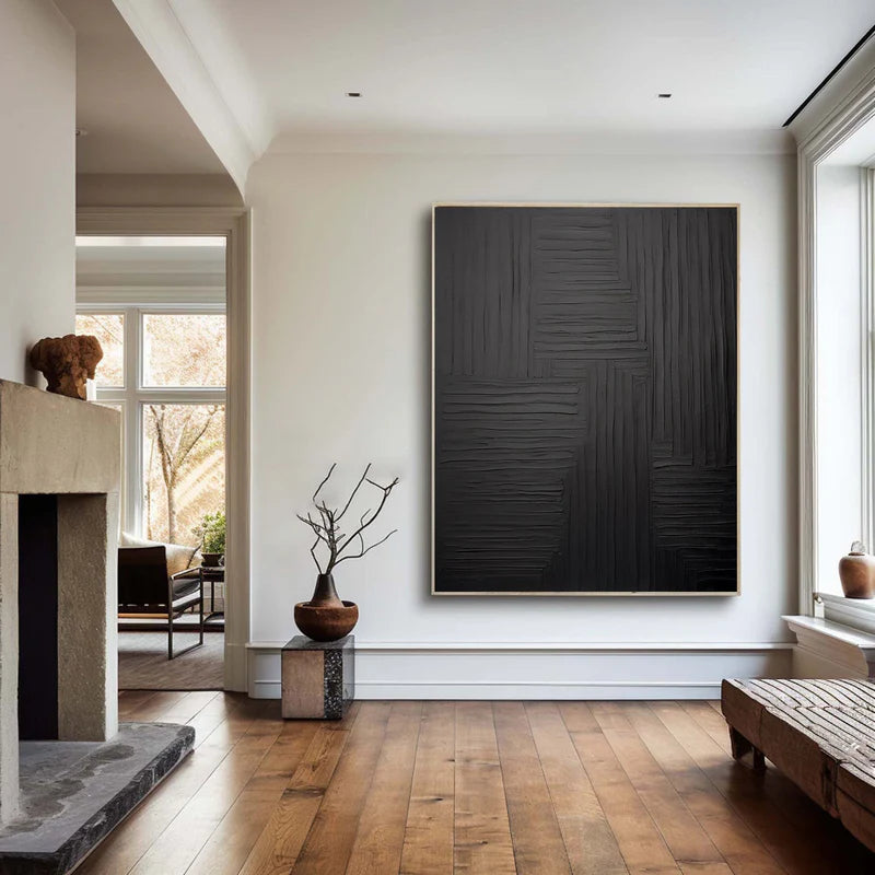 Linear Elegance - Textured Abstract Wall Art