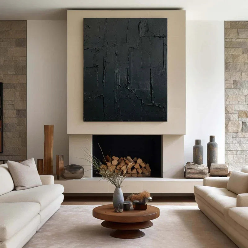 Depth in Shadows - Vertical Three-Dimensional Texture Minimalist Abstract Wall Art - artextured