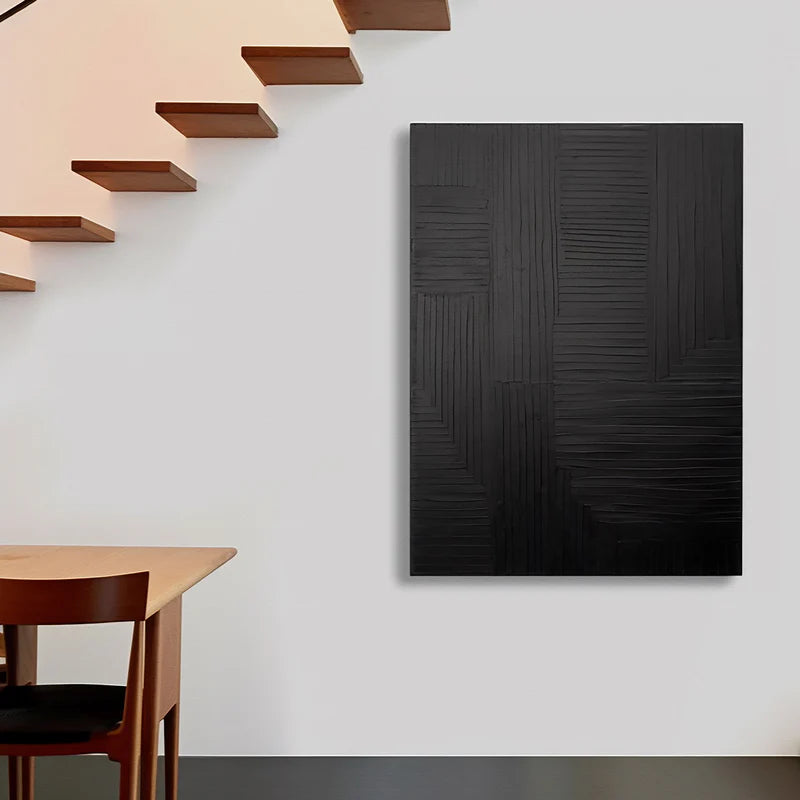 Linear Elegance - Textured Abstract Wall Art