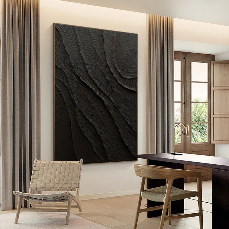 Ripple Harmony - Modern Home Decoration Minimalist Crack Texture Wall Art - artextured