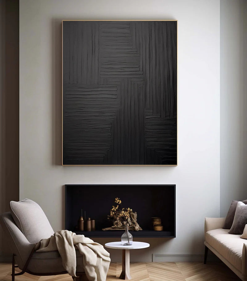Linear Elegance - Textured Abstract Wall Art